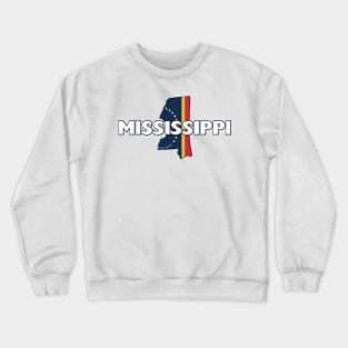 Mississippi Colored State Crewneck Sweatshirt